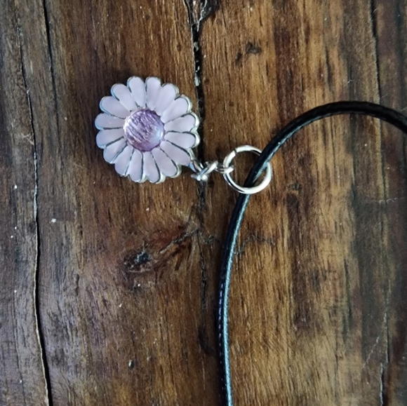 handmade lavender flower charm Necklace - Picture 3 of 3